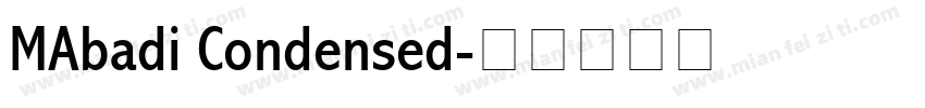 MAbadi Condensed字体转换